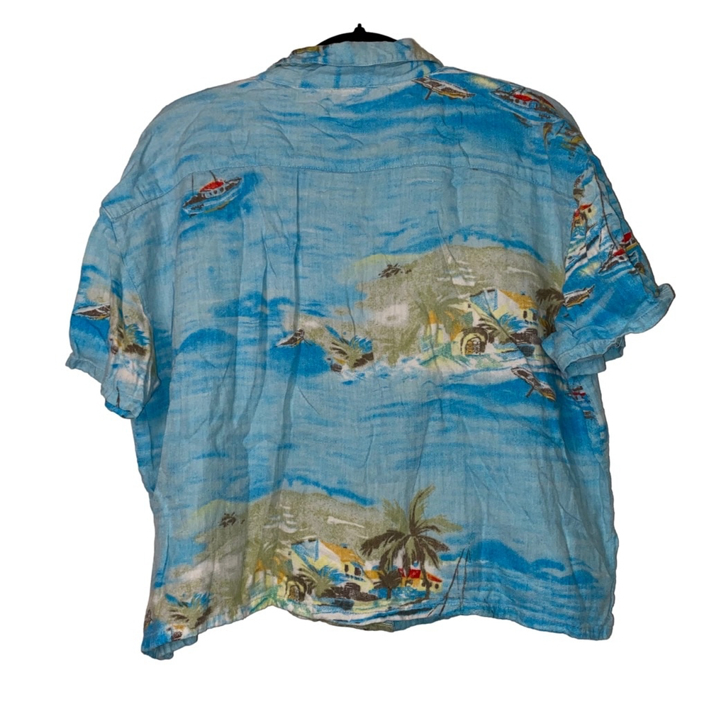 Women's Allyson Whitmore Nautical Shirt, Petite, Light Blue, Multi - Picture 2 of 4